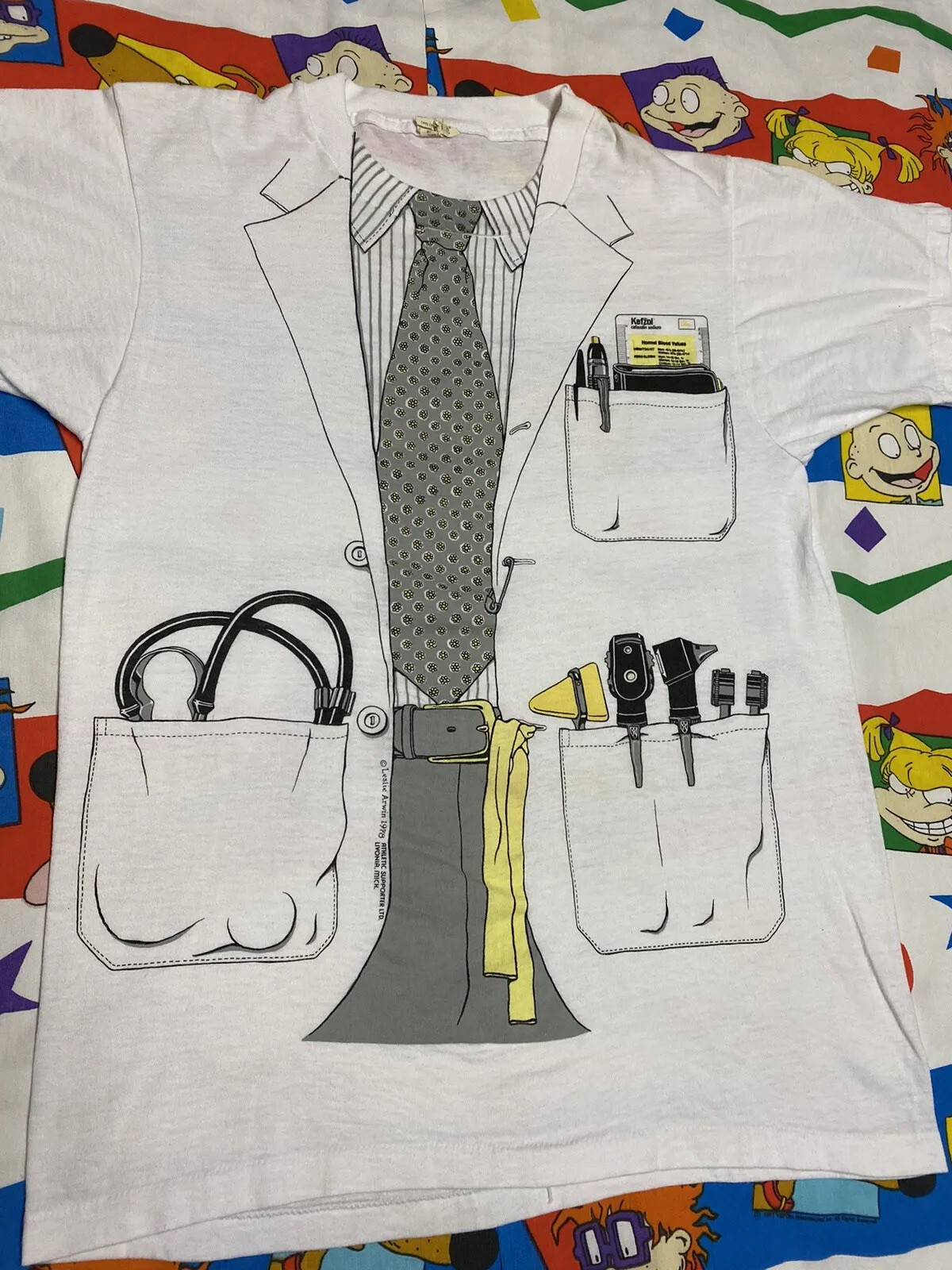 Vintage 1978 Leslie Arwin Doctor Coat And Tools B… - image 2