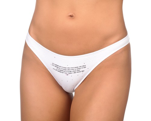Hering Women's 3PACK 'Men's Sayings' Cotton Tanga Panty Style 6646 - Picture 11 of 12