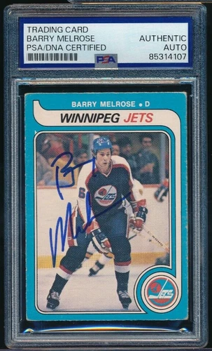 1979 O-PEE-CHEE #386 BARRY MELROSE rookie rc signed auto PSA/DNA crisp sig