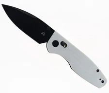 CMB Predator Folding Knife White G10 Handle 14C28N Plain Black Blade CMB-08WB