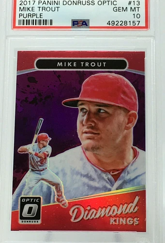 2017 Donruss Optic PURPLE  Mike Trout - PSA 10