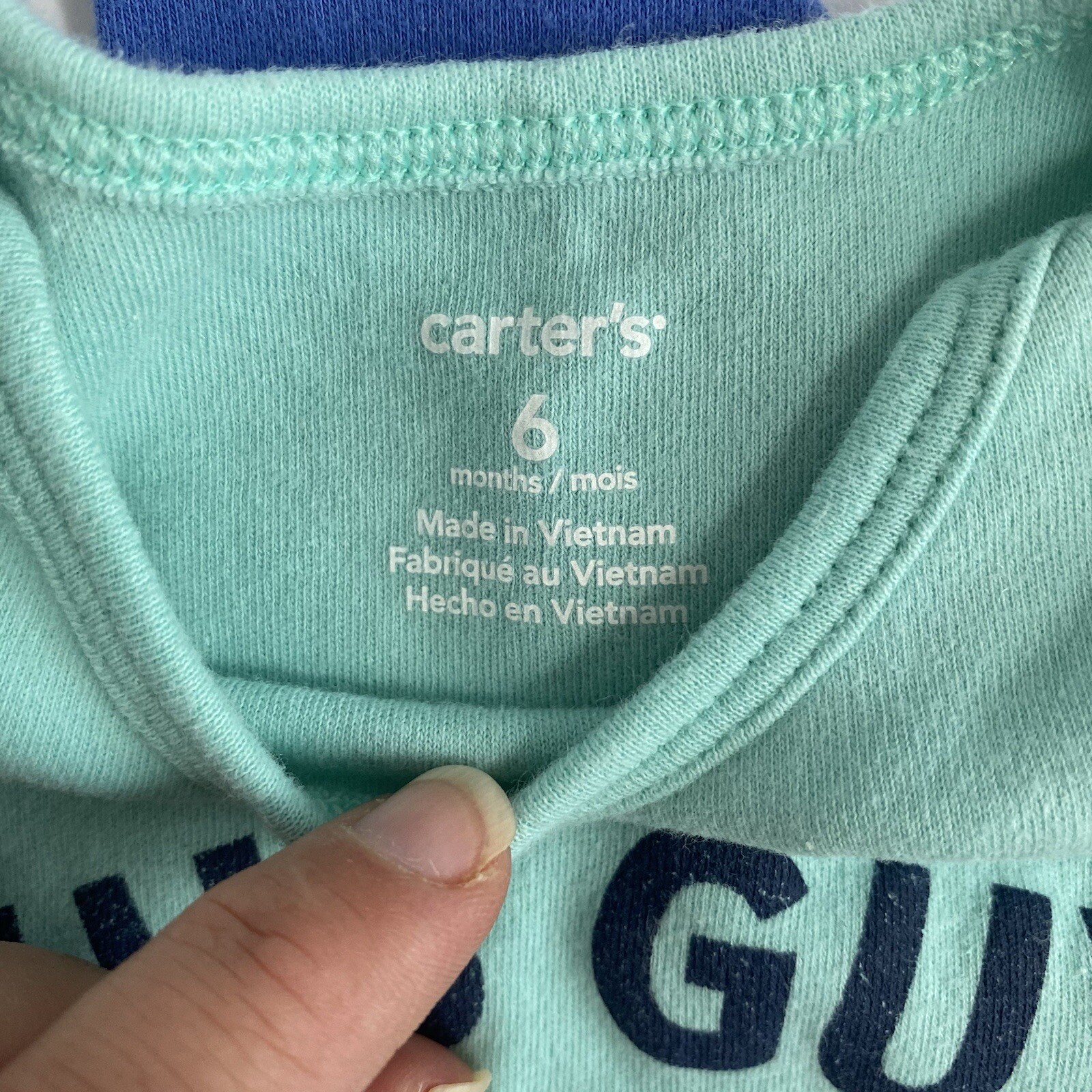 Lot of 2 Carter’s Long Sleeve One Piece Rompers - Size 6 Months- Grandma; Gramps