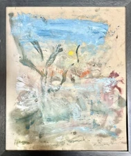 John MacWhinnie Abstract landscape on canvas board 2007