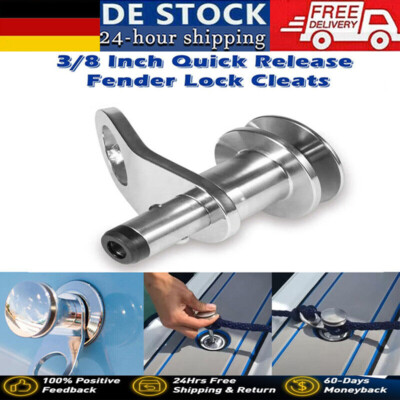 3/8'' Marine Stainless Steel Quick-Release Boat Fender Holder Mount Cleat Hook