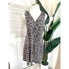 Planet Gold Plus Size 18/20/22 Cheetah Dress Sleeveless Dress Pull On Stretchy