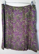 NORTON McNAUGHTON WOMEN'S/MISSES SIZE 14 PURPLE, GREEN SKIRT SPRING AND SUMMER
