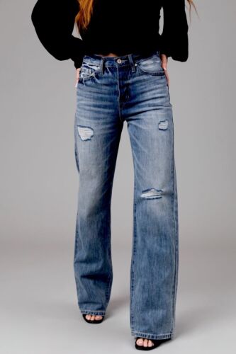 29 KanCan 90s High Rise Wide Leg Jeans Hidden Button Fly 100% Cotton NWT