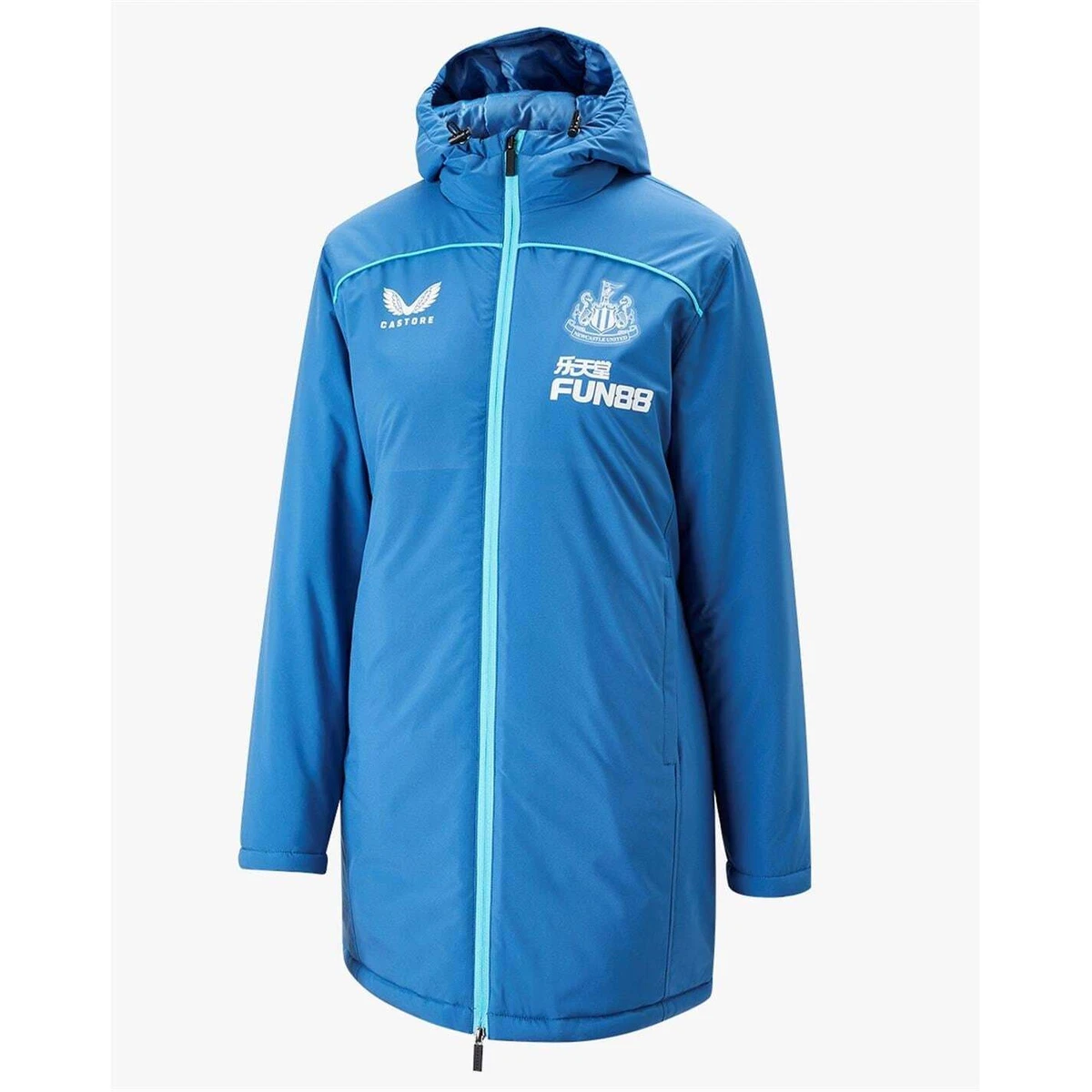 Castore Womens Newcastle United FC Bench Jacket Outerwear Hooded Sports Top  | eBay