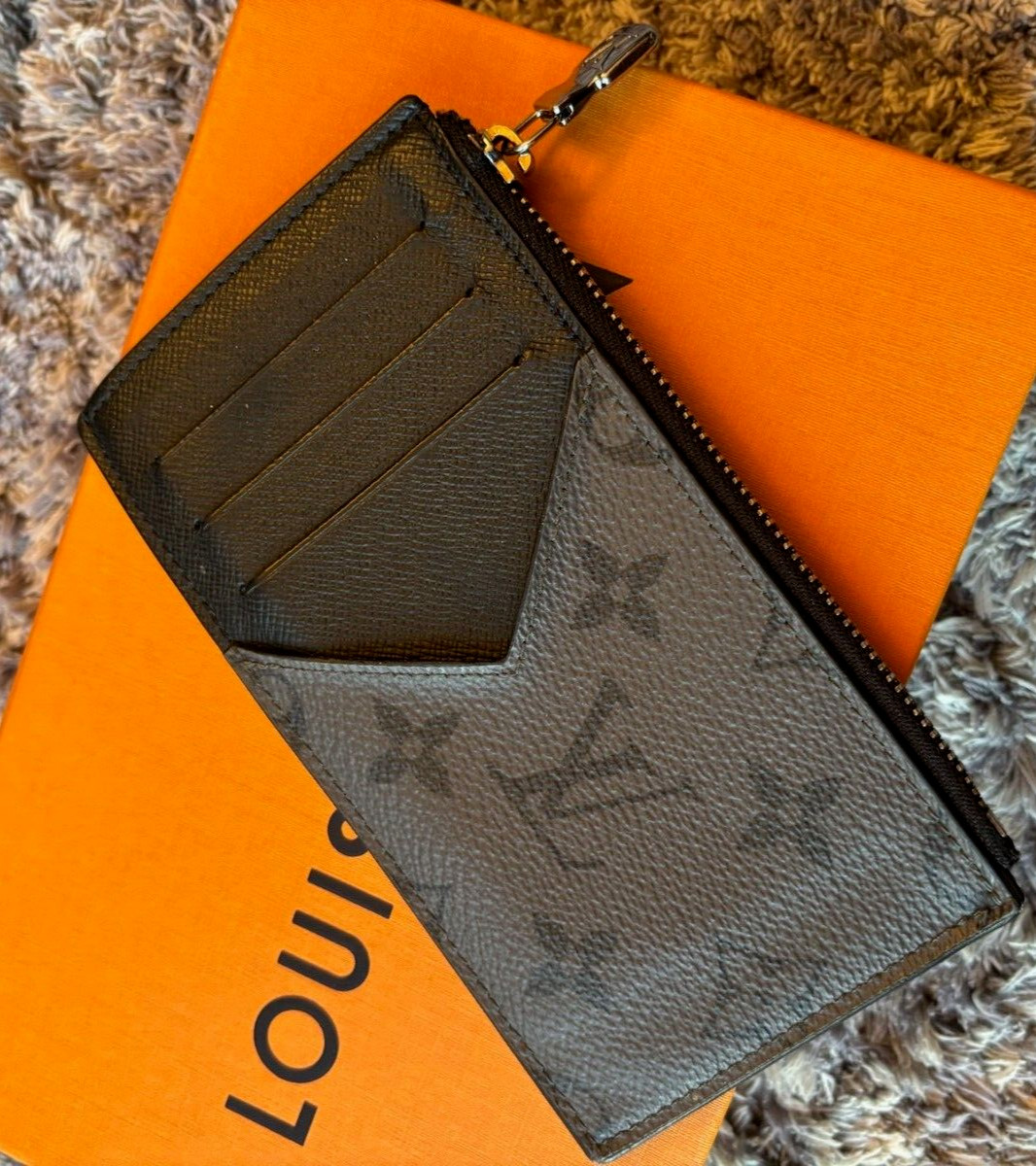 Auth LOUIS VUITTON Coin Card Holder   Coin Case LV Wallet　M69533　Monogram Eclips