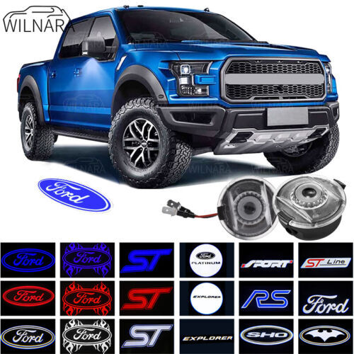 Pair For Ford Explorer Raptor Taurus F150 Mirror Puddle Car led Lights Projector