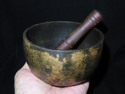 Thick Nepal Tibet Buddhist 7 Metals Meditation Singing Bowl Nice Sound (z2)
