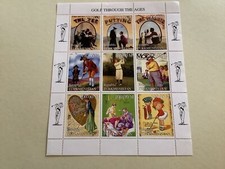 Golf through the Ages stamps sheet Ref R49190