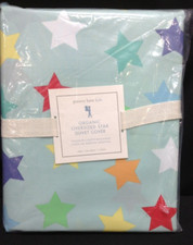 Pottery Barn Kids PBK Organic Oversized Star Duvet bed Cover Twin Blue