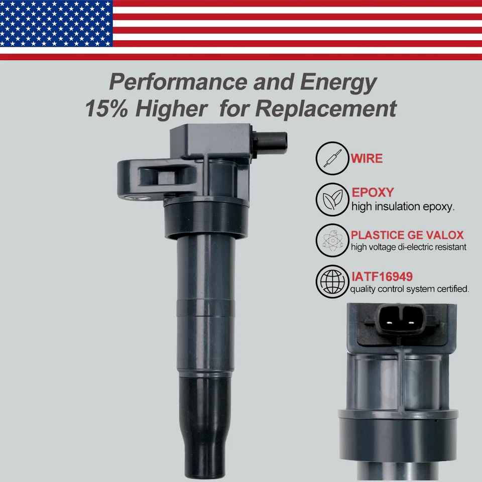 OEM 6X bobinas de encendido y 6x bujías de iridio para Hyundai Santa Fe Kia Sorento Foto 3 de 4