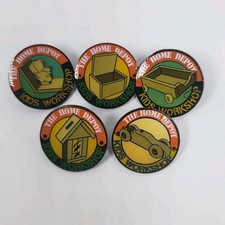 5 Home Depot Kids Workshop pins lot All Different jj18