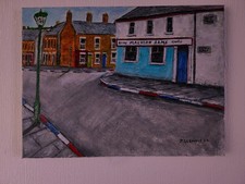 MALVERN ARMS SHANKILL ROAD BELFAST ORIGINAL OIL PAINTING ON CANVAS 30X40CM