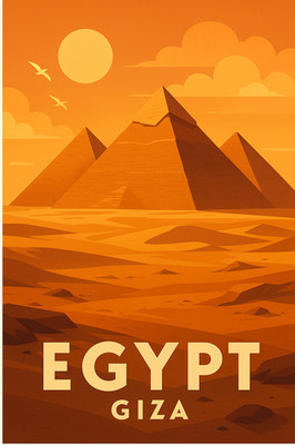 GIZA EGYPT TRAVEL POSTER *2X3 FRIDGE MAGNET* WORLD VACATION NORTHERN AFRICA