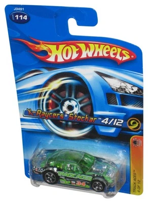 Hot Wheels Track Aces 4/12 X-Raycers Stockar Vert Voiture Jouet #114 - Photo 1/3