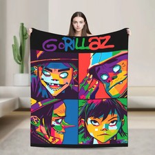 Rechteckige Flanell Decke Sofa Bett Couch Kuscheldecke Musikband Muster