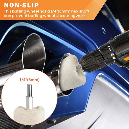 9Pcs Polishing Buffing Pad Mop Wheel Drill Kit for Car Polisher Aluminum - Picture 5 of 11