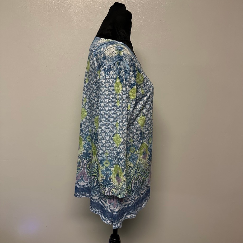 Women's Ruby Rd. Petite Tunic size medium Blue Gr… - image 3