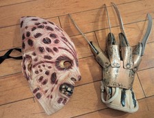 Freddy Krueger Glove And Mask Costume Nightmare On Elm Street Halloween Monster