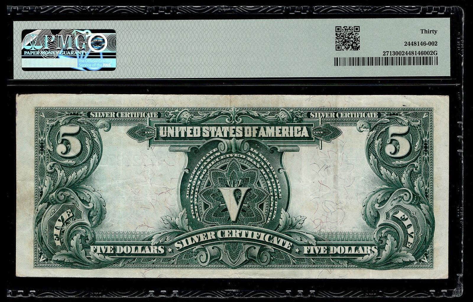1899 $5 Silver Certificate Indian Chief Note FR.271 PMG 30 77248761 (ADJJ)