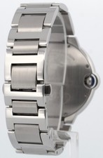 Cartier Ballon Bleu Stainless Steel PAVE DIAMOND Roman 42mm W69012Z4 3001 Watch 5