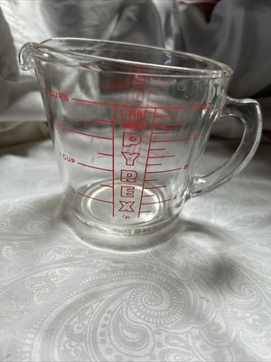 Vtg Pyrex 2cup General Household And Photographic Use Only USA #516 0-27 READ
