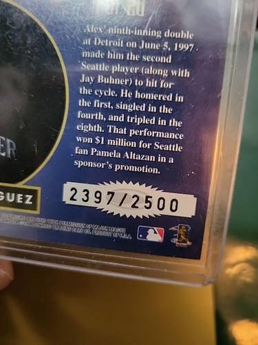 1998 Donruss GREATEST HITS Alex Rodriguez SN# 2397/2500 Put In Case 27 Years Ago - Picture 3 of 12
