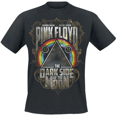 Pink Floyd T-Shirt Herren Dark Side - Gold Leaves schwarz Band-Merch, Bands
