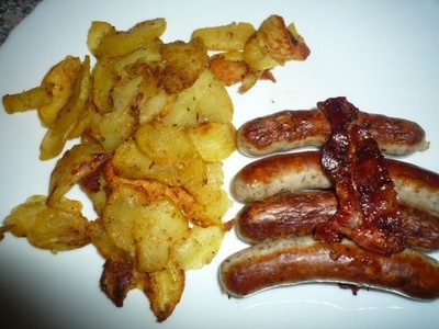 Pfannengerichte mt Bratwurst