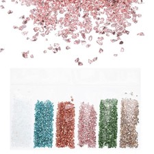 Crushed Glass Chips High Luster 1-3mm Irregular Glass Chips for Nail Arts