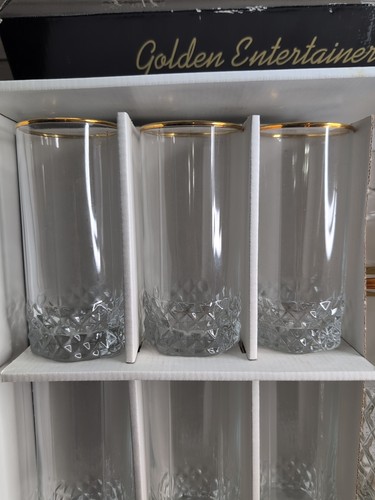 Vintage Glass PASABAHCE Beverage 7 Piece Set ORIGINAL BOX Collectible Turkey - Picture 6 of 8