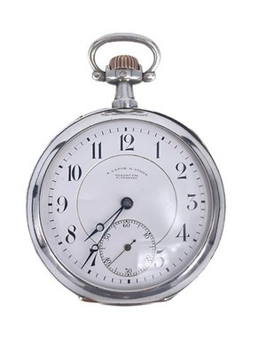 Feine Taschenuhr A. Lange & Söhne 900er Silber 51mm 