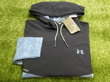 Zero Restriction Mens Tyson Hoodie Golf Pullover NGLA Logo Navy/Dodger Medium