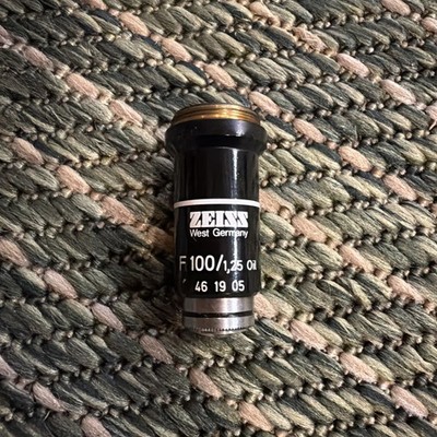 Carl Zeiss F100/1.25 Oil 160/- Microscope Objective Lens 46 19 05