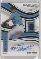 2023 Immaculate Clearly Material Signatures Green 2/5 Eury Perez Auto 0lu0