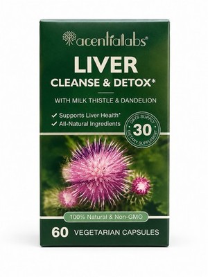 Liver Cleanse Detox - Milk Thistle Turmeric Dandelion - Liver Support -FREE SHIP