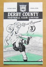 DERBY COUNTY v HUDDERSFIELD TOWN 1949/1950 *VG Condition Football Programme*