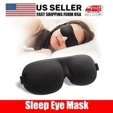 3d Contoured Sleep Eye Mask Soft, Breathable Sooth Unscented Light Blocking