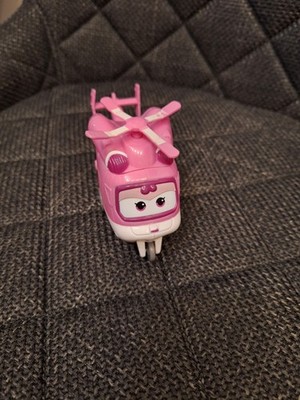 Super Wings Dizzy Hubschrauber Figur weiß pink NEU!
