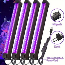 4pcs 395nm LED UV Light Bar Blacklight USB Magnetic for Glow Party DJ Club Stage