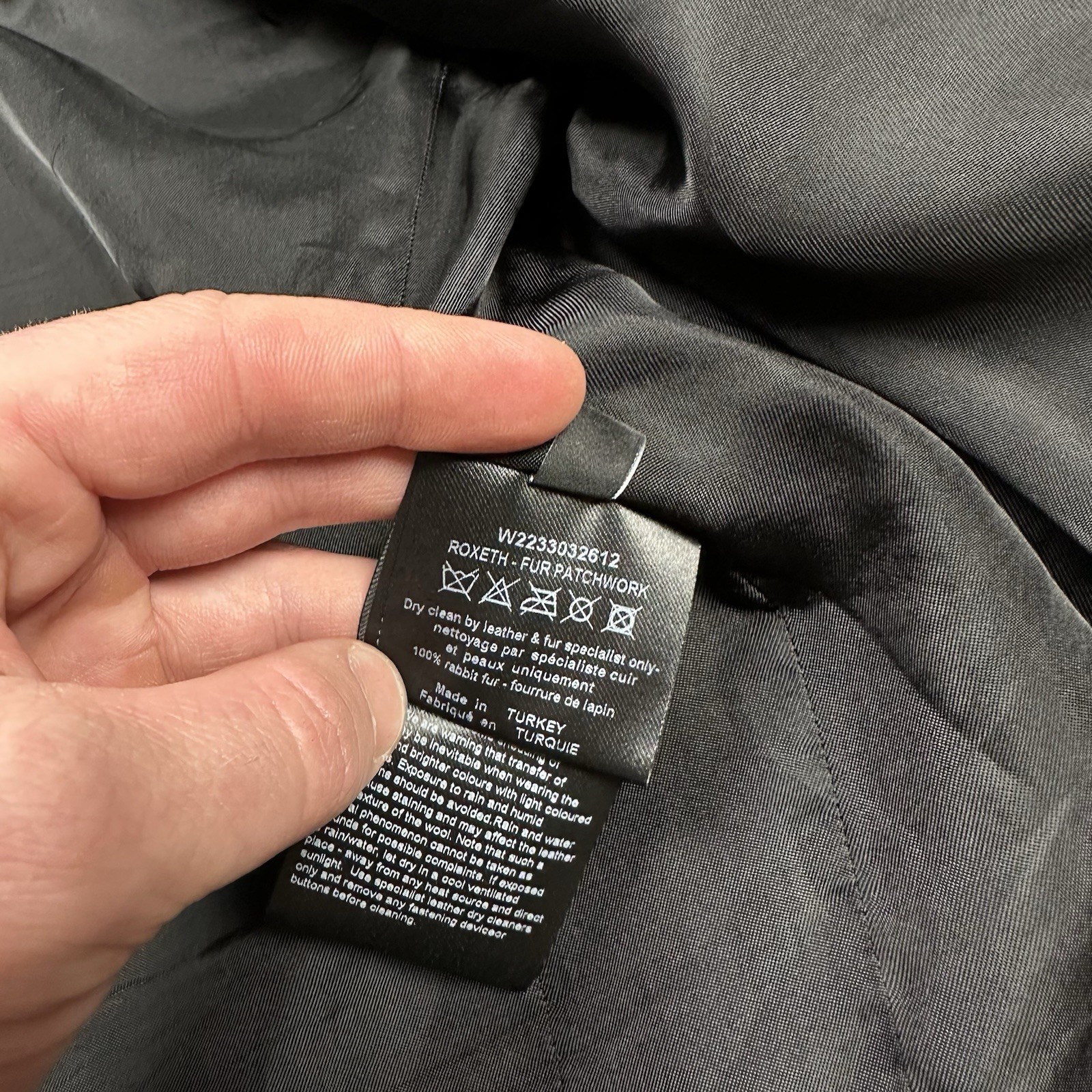 JOSEPH Roxeth Patchwork Rabbit Fur Bomber Jacket … - image 9