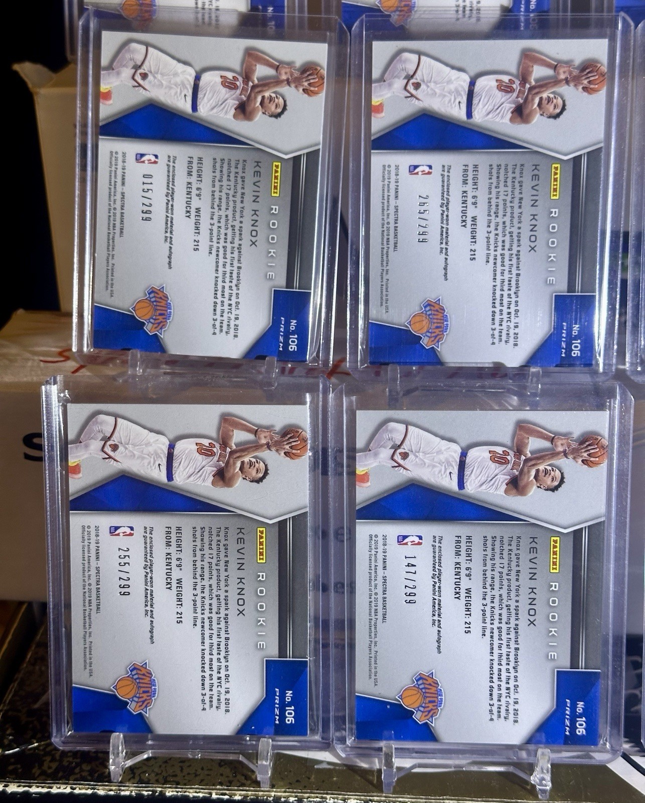 18 Rookie Patch Autos, 2018-2019 Spectra Kevin Knox All Numbered/299 - Invest view 7