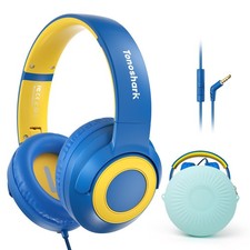 Kids Wired Headphones with Microphone, Volume Limited to 85/94dB, Foldable 3....
