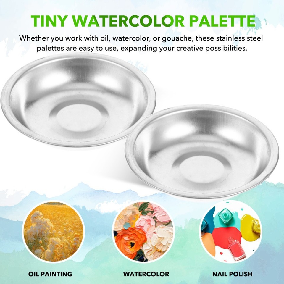 Durable Stainless Steel Paint Mixing Trays Set 6Pcs for Artist Color ...