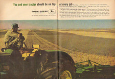 1963 2pg Print Ad of John Deere 5010 Farm Tractor