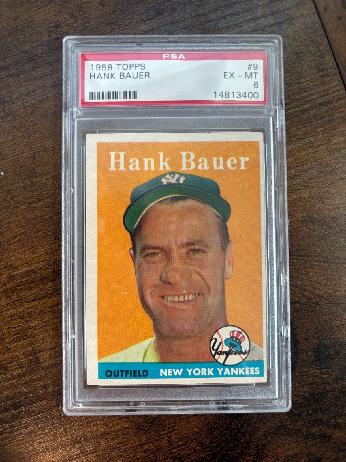 1958 Topps Hank Bauer #9 PSA Graded EX-MT 6