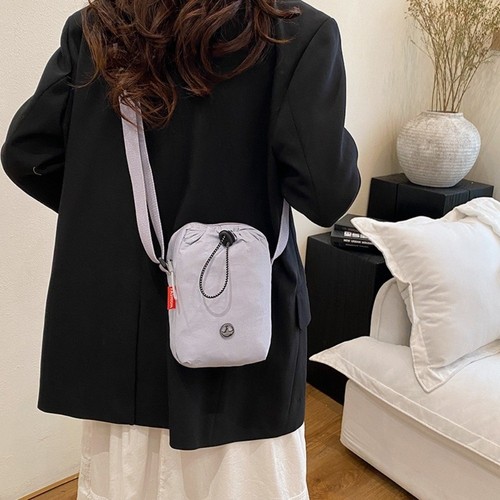 Solid Color Single Shoulder Bag Casual Small Bag Water Bottle Bag Unisex - Picture 6 of 19